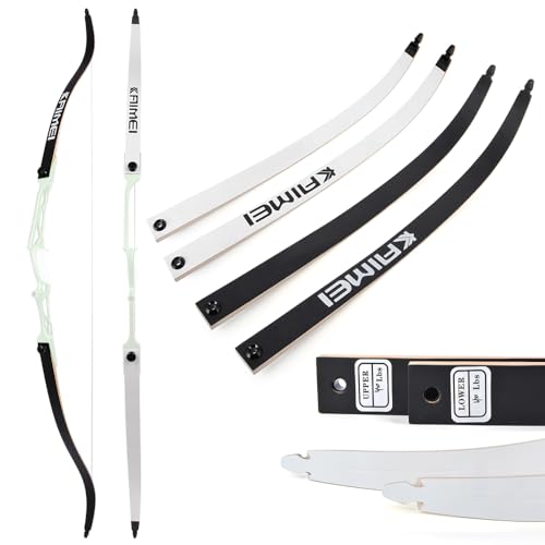 surwolf Takedown Recurve Bogenglieder 66/68/70 Zoll, Wettkampf Recurve Bogen Wurfarme, 12–40 Pfund, Ziel Recurve Bogen, Langbogen（schwarz,68"-18lbs） von surwolf