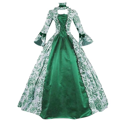 sutelang lurryly Damen Mittelalter Kleid, Mittelalter Kleidung Damen, Erwachsene Vampir Kleid Renaissance Gotisch Minikleid Trompetenärmel Kleid Für Halloween Karneval Kostüm von sutelang lurryly