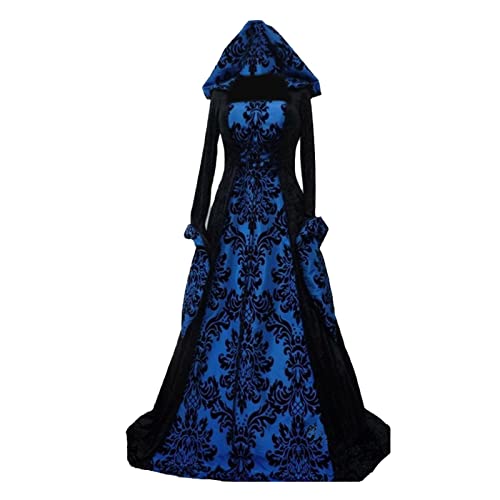 sutelang lurryly Gothikkleider Damen, Viktorianisches Kleid, Maxikleider Renaissance Party Festlich Übergröße Vintage Mittelalter Kleid Halloween Karneval Kostüm Für Frauen von sutelang lurryly