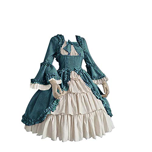 sutelang lurryly Medieval Dress Damen, Renaissance Kostüm Damen, Große Größen Dirndl Mittelalter Kleid Kleidung Vintage Party Festlich Festival Outfit Karneval Party Halloween Kostüm von sutelang lurryly