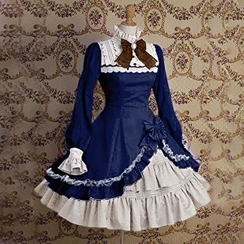 sutelang lurryly Mittelalter Kleid Damen, Karnevalskostüme Damen, Retro Mittelalter Kleid Mit Trompetenärmel Halloween Kleid Kleidung Für Halloween Karneval Kostüm von sutelang lurryly