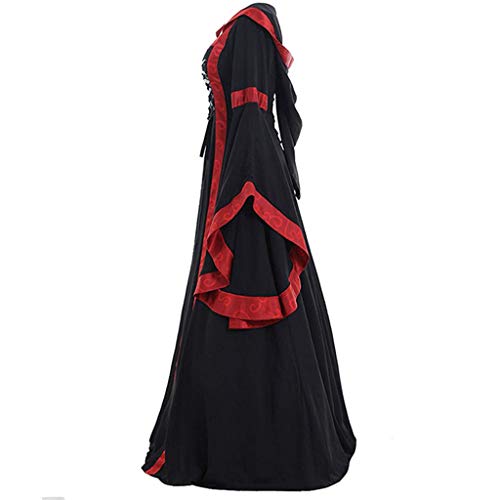 sutelang lurryly Mittelalter Kleid Damen, Karnevalskostüme Damen, Vintage Abendkleid Kostüm Hexenkleid Renaissance Kleider Mit Trompetenärmeln Karneval Halloween Party Prinzessin Kostüm von sutelang lurryly