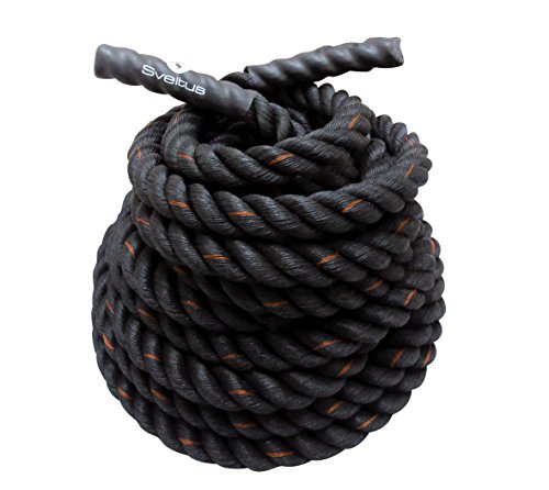 Sveltus Battle Rope Seil Ø 38mm 10m Tau schwarz Functional Training Bootcamp von sveltus