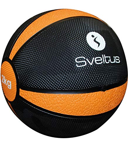 Sveltus Medizinball, 2 kg, Schwarz/Orange von sveltus