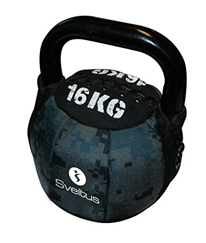 Sveltus Soft Kettlebell 16 Kg schwarz Krafttraining Muskeltraining Gewichte von sveltus