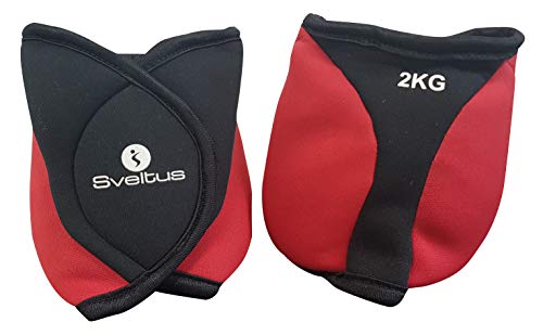 Sveltus Erwachsene Knöchelgewicht-Armbänder , Rot , 2er-Pack ( 2 X 2 kg) von sveltus