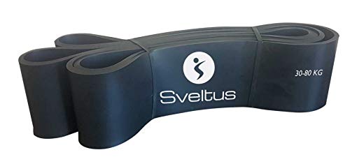 Sveltus Power Band schwarz 30-80 kg Erwachsene Unisex Einheitsgröße von sveltus