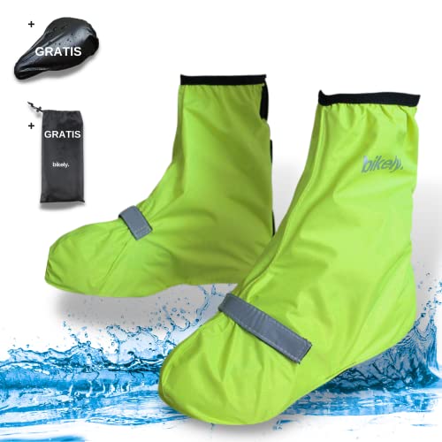 sweatness Überzieher Schuhe Fahrrad Wasserdicht Inkl. Sattelbezug - Gr. 40-43 Gelb mit Reflektorenstreifen und einfachen Größeneinstellung für Damen und Herren sweatness Überzieher Schuhe Fahrrad Wasserdicht Inkl. Sattelbezug - Gr. 40-43 Gelb mit Reflektorenstreifen und einfachen Größeneinstellung für Damen und Herren von sweatness