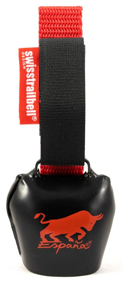 swisstrailbell Fahrradklingel "Spain Edition" Deep Black: "Spanish ToroRojo Bell", rotes Band swisstrailbell Fahrradklingel "Spain Edition" Deep Black: "Spanish ToroRojo Bell", rotes Band von swisstrailbell