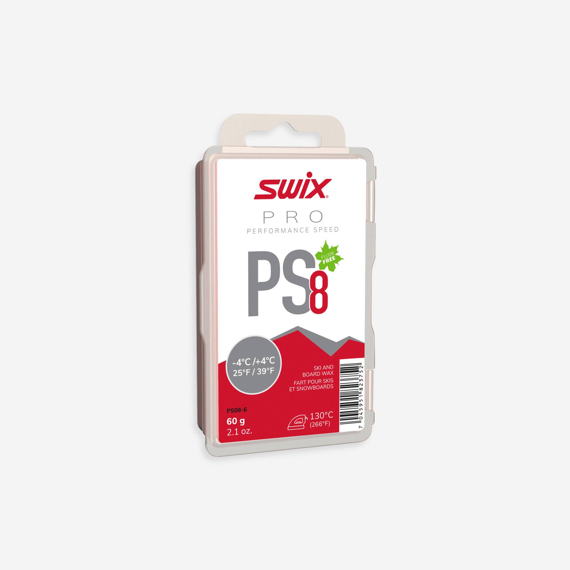 Skiwachs Gleitwachs PS8 Red -4/+4 °C 60 g Skiwachs Gleitwachs PS8 Red -4/+4 °C 60 g von swix