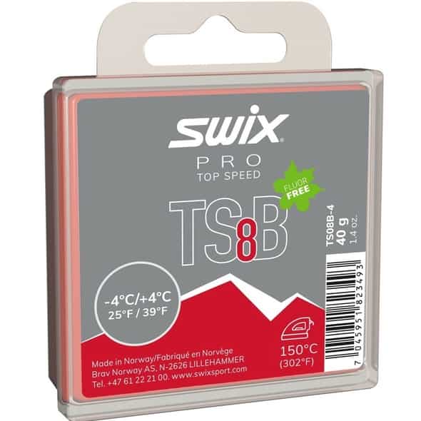 Swix TS8 Black, -4°C/+4°C, 40g Wachs (Farblos US) Zubehör von swix