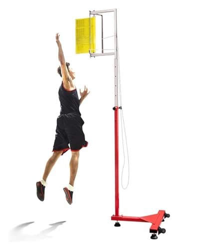 sxpGBP Vertikalsprungtrainer, Stabiler Fitness-Sprungmesstester, Trainingsgerät for Berühren, Volleyball-Spike-Tester(Color:Yellow Vanes) von sxpGBP