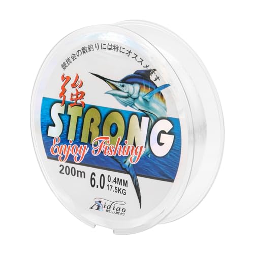 Nylon Angelschnur, Monofile Angelschnur Spule Fischen Schnur Reißfest Starke Belastung Nylonschnur,Angelschnur Transparent Nylon-Angeldraht, für das Meeresangeln, Angelsehne Verbreitet (200m-0.1mm) Nylon Angelschnur, Monofile Angelschnur Spule Fischen Schnur Reißfest Starke Belastung Nylonschnur,Angelschnur Transparent Nylon-Angeldraht, für das Meeresangeln, Angelsehne Verbreitet (200m-0.1mm) von talifoca