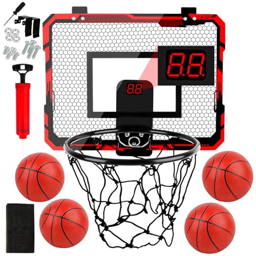 Basketballkorb Indoor für Kinder, Mini-Basketballkorb mit 4 Bällen, Basketball Korb im Zimmer Wandmontage mit Elektronische Anzeigetafel, Basketball Korb fürs Zimmer Tür für Jungen Outdoor Indoor Basketballkorb Indoor für Kinder, Mini-Basketballkorb mit 4 Bällen, Basketball Korb im Zimmer Wandmontage mit Elektronische Anzeigetafel, Basketball Korb fürs Zimmer Tür für Jungen Outdoor Indoor von talifoca