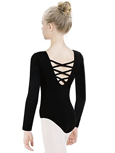 tanzdunsje Ballettanzug Mädchen Ballett Trikot Kinder-lange Ärmel, ballett body TanzBody Turnanzug Gymnastikanzug Trikot für Kinder Damen Größe 100-170,schwarz 150 tanzdunsje Ballettanzug Mädchen Ballett Trikot Kinder-lange Ärmel, ballett body TanzBody Turnanzug Gymnastikanzug Trikot für Kinder Damen Größe 100-170,schwarz 150 von tanzdunsje