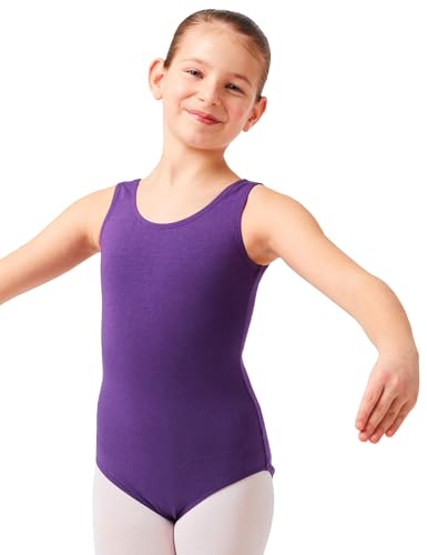 tanzmuster Ballettanzug Mädchen ärmellos - Lissy - weiche Baumwolle - Ballettbody Kinder Ballett Trikot - lila, 116/122 tanzmuster Ballettanzug Mädchen ärmellos - Lissy - weiche Baumwolle - Ballettbody Kinder Ballett Trikot - lila, 116/122 von tanzmuster