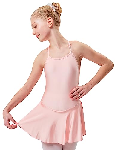tanzmuster Ballettbody Mädchen - Sophie - glänzendes Lycra - gekreuzte Träger - angenähtes Röckchen - Kinder Ballett Trikot in Hellrosa, 140/146 tanzmuster Ballettbody Mädchen - Sophie - glänzendes Lycra - gekreuzte Träger - angenähtes Röckchen - Kinder Ballett Trikot in Hellrosa, 140/146 von tanzmuster