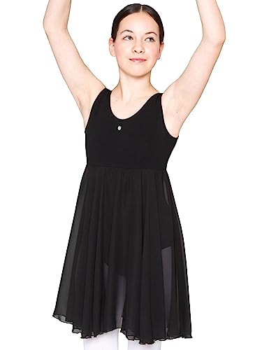 tanzmuster Ballettkleid Helena mit Breiten Trägern und langem Chiffon Röckchen. Besonderer Ballettanzug mit Glitzerstein in schwarz, Größe:164/170 tanzmuster Ballettkleid Helena mit Breiten Trägern und langem Chiffon Röckchen. Besonderer Ballettanzug mit Glitzerstein in schwarz, Größe:164/170 von tanzmuster
