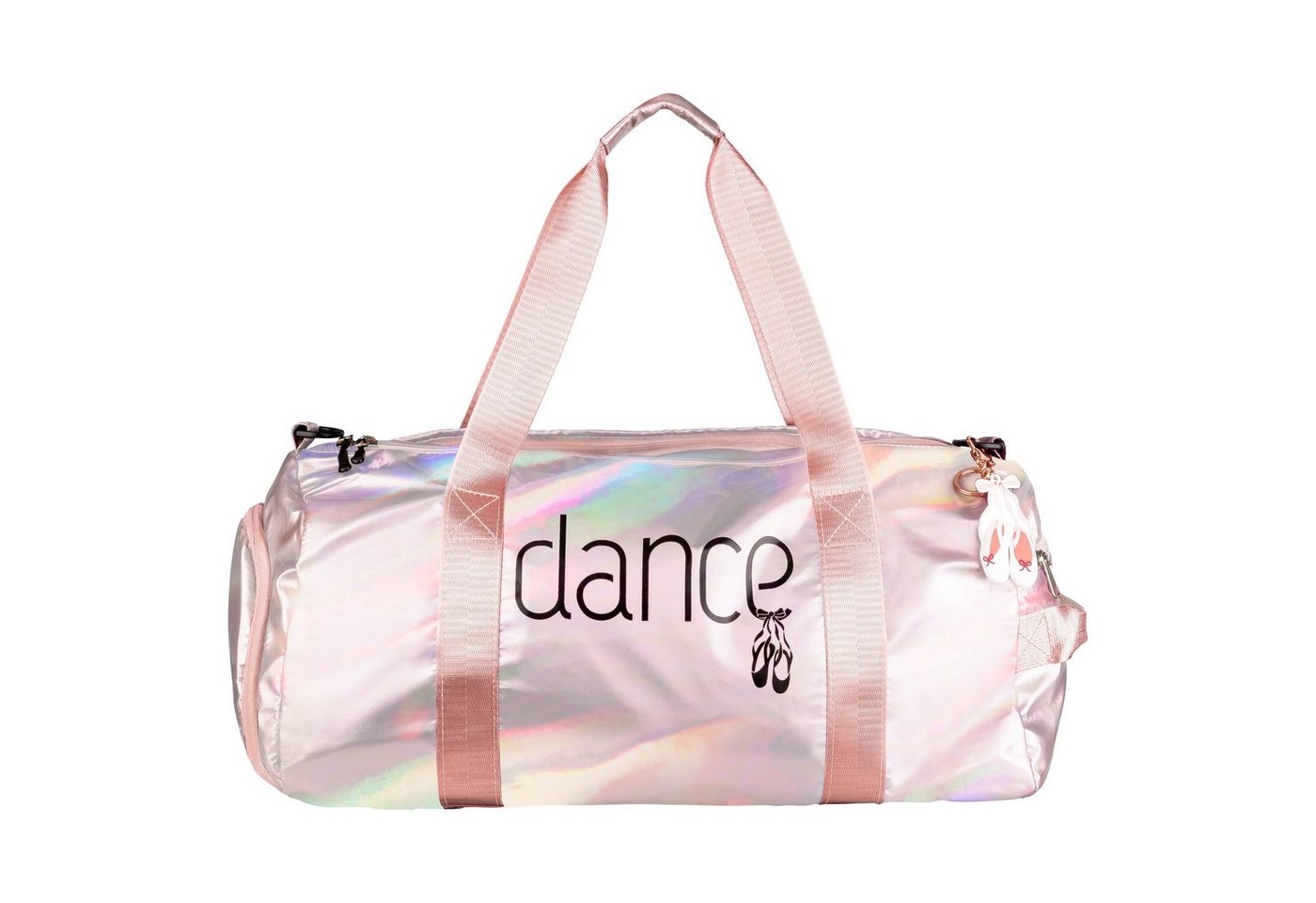 tanzmuster Sporttasche Ballett Tasche rosa metallic, mit Dance / Ballettschuhe Aufdruck von tanzmuster