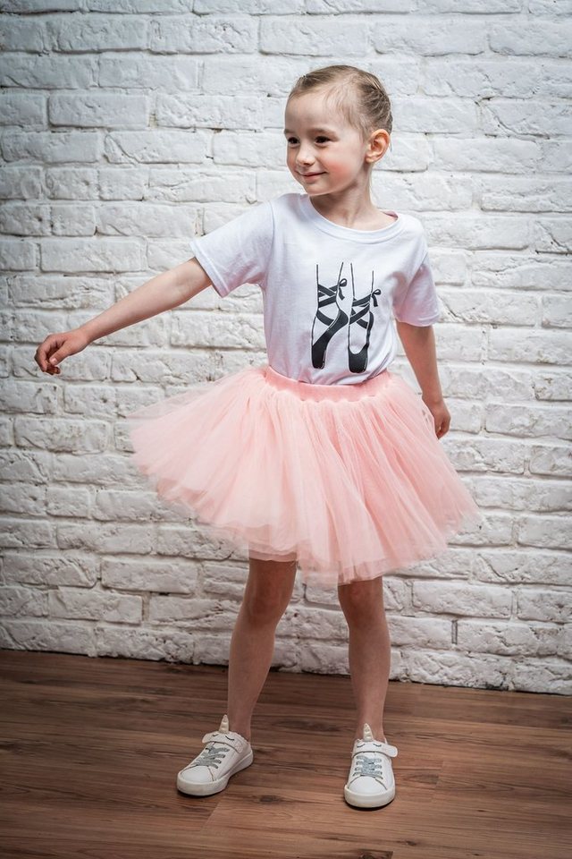 tanzmuster T-Shirt T-Shirt mit Ballettschuhe Print aus 100 % Baumwolle Shirt mit Ballett Motiv für Mädchen tanzmuster T-Shirt T-Shirt mit Ballettschuhe Print aus 100 % Baumwolle Shirt mit Ballett Motiv für Mädchen von tanzmuster