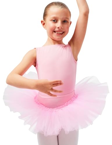 tanzmuster Ballettrock Mädchen Tutu - Pia - DREI Lagen Tüll weicher, Baumwollbund - Ballett Tuturock für Kinder in rosa, Größe:116/122 tanzmuster Ballettrock Mädchen Tutu - Pia - DREI Lagen Tüll weicher, Baumwollbund - Ballett Tuturock für Kinder in rosa, Größe:116/122 von tanzmuster