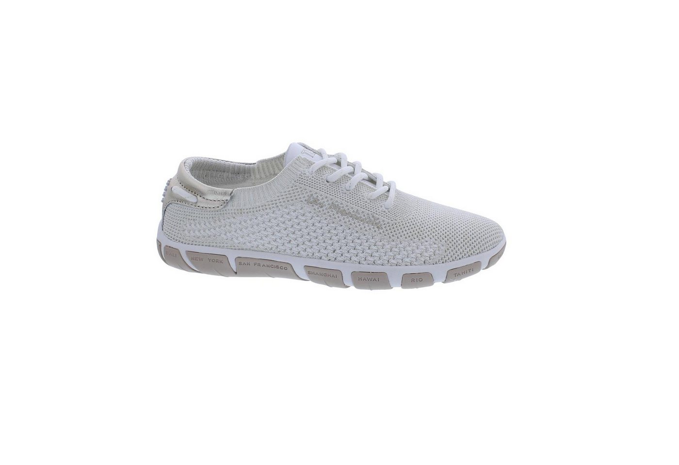 tbs TBS Jazaria Segelschuh, Tennis Knit Eco PET, Chine Blanc + Gold, Wechs Bootsschuh tbs TBS Jazaria Segelschuh, Tennis Knit Eco PET, Chine Blanc + Gold, Wechs Bootsschuh von tbs