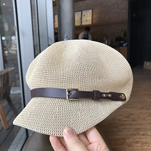 Baskenmütze Damen Achteckige Kappe Stroh Frauen Sommer Dünne Ballonmütze Maler Verstellbare Baskenmütze Mesh Atmungsaktiver Strand Strohhut,Beige,56-58Cm Baskenmütze Damen Achteckige Kappe Stroh Frauen Sommer Dünne Ballonmütze Maler Verstellbare Baskenmütze Mesh Atmungsaktiver Strand Strohhut,Beige,56-58Cm von tcax
