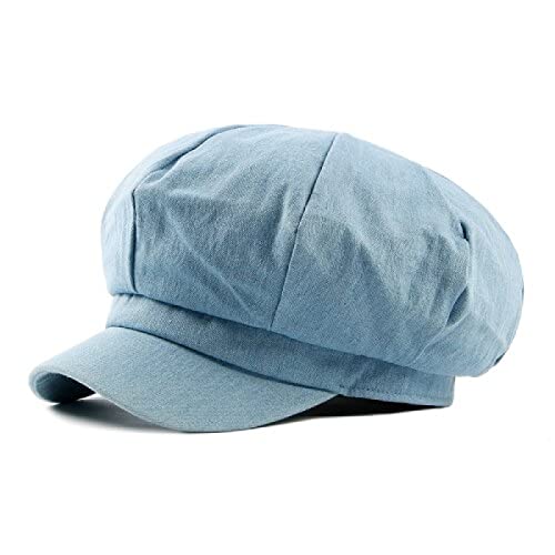 tcax Baskenmütze Damen Herren Damen Caps Hüte Casual Solid Denim Flat Newsboy Caps Painter Artist Achteckige Baskenmützen Retro Baskenmützen,Hellblau,58-60Cm tcax Baskenmütze Damen Herren Damen Caps Hüte Casual Solid Denim Flat Newsboy Caps Painter Artist Achteckige Baskenmützen Retro Baskenmützen,Hellblau,58-60Cm von tcax