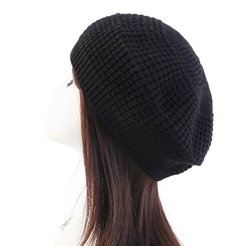 tcax Baskenmütze Damen Vintage Damen Strick Baskenmütze Wintermütze Lässig Elastisch Einfarbig Damen Outdoor Warm Beanie Party, Schwarz, Einheitsgröße tcax Baskenmütze Damen Vintage Damen Strick Baskenmütze Wintermütze Lässig Elastisch Einfarbig Damen Outdoor Warm Beanie Party, Schwarz, Einheitsgröße von tcax