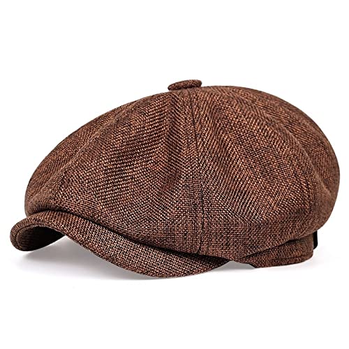 tcax Schiebermütze Herren Lässiger Zeitungsjunge-Schirmhut Für Herren, Frühling Und Sommer, Retro-Barett-Hut, Lässiger Hut, Unisex, Achteckiger Hut, Hip-Hop-Hut, Auburn, 54-59 cm tcax Schiebermütze Herren Lässiger Zeitungsjunge-Schirmhut Für Herren, Frühling Und Sommer, Retro-Barett-Hut, Lässiger Hut, Unisex, Achteckiger Hut, Hip-Hop-Hut, Auburn, 54-59 cm von tcax