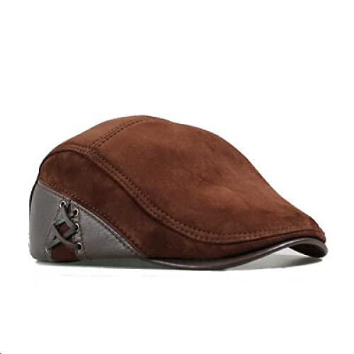 tcax Schiebermütze Herren Leder Newsboy Caps Baskenmütze Mann Casual Wildleder Schwarz/Braun Ausgestattet Duckbill Hats Male Boina,Braun,57-58Cm tcax Schiebermütze Herren Leder Newsboy Caps Baskenmütze Mann Casual Wildleder Schwarz/Braun Ausgestattet Duckbill Hats Male Boina,Braun,57-58Cm von tcax