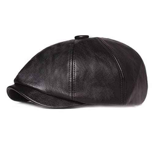 tcax Schiebermütze Herren Retro Achteckiges Leder Schirmmütze Herbst Herren Baskenmütze Elegante Modekappe Hysteresenkappen Für Männer Frauen, Schwarz, 55-59 cm tcax Schiebermütze Herren Retro Achteckiges Leder Schirmmütze Herbst Herren Baskenmütze Elegante Modekappe Hysteresenkappen Für Männer Frauen, Schwarz, 55-59 cm von tcax