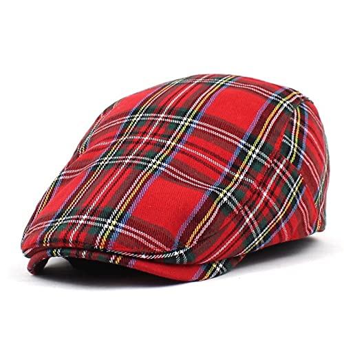 tcax Schiebermütze Herren Stripe Lattice Berets Ballonmütze Damen Herren Frühling Sommer Plaid Visiere Duckbill Herringbone Flat Cap,Rot,55-60Cm tcax Schiebermütze Herren Stripe Lattice Berets Ballonmütze Damen Herren Frühling Sommer Plaid Visiere Duckbill Herringbone Flat Cap,Rot,55-60Cm von tcax