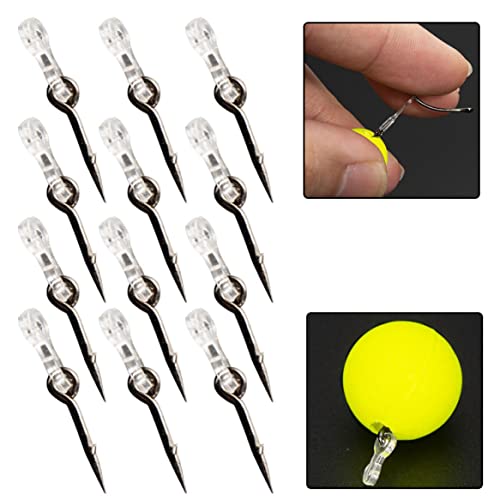 tddouck Fishing Gear Bait Spike 20pcs 15mm Karpfen Angelhaken Stachelstift mit Widerhaken Gummi -Mais Ronnie Hair Rig von tddouck