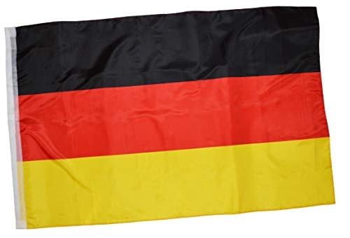 thb Richter Germany Deutschland Bundesflagge Schwenkfahne Stockflagge Schwenkflagge Stabfahne Hohlsaum-Links Fahne Flagge ca. 90cm X 150cm Reißfest Flag Fanartikel Fußball Fan von thb Richter