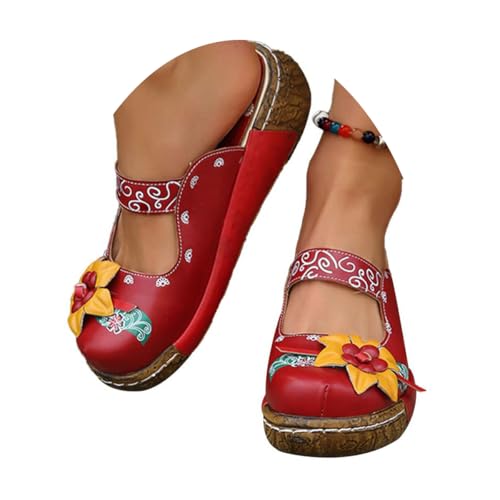 ticticlily Clogs Damen Pantoletten Clogs Sommer Hausschuhe Atmungsaktiv Strand Sandalen Schuhe Bequem Plateau Sandalen Outdoor Pantoletten rutschfest Gartenschuhe B Rot 40 EU ticticlily Clogs Damen Pantoletten Clogs Sommer Hausschuhe Atmungsaktiv Strand Sandalen Schuhe Bequem Plateau Sandalen Outdoor Pantoletten rutschfest Gartenschuhe B Rot 40 EU von ticticlily