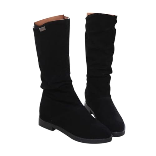 ticticlily Damen Hohe Stiefel Winter Schuhe Warme Leder Reitstiefel Niedrige mit Absatz Komfort Beiläufige Schnalle Langschaft Kniehohe Stiefel C Schwarz 37 EU ticticlily Damen Hohe Stiefel Winter Schuhe Warme Leder Reitstiefel Niedrige mit Absatz Komfort Beiläufige Schnalle Langschaft Kniehohe Stiefel C Schwarz 37 EU von ticticlily