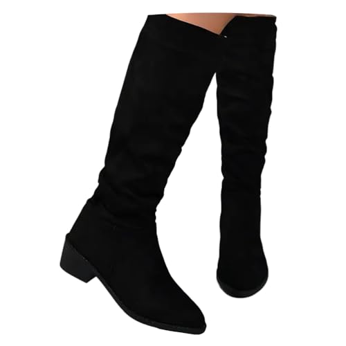 ticticlily Damen Hohe Stiefel Winter Schuhe Warme Leder Reitstiefel Niedrige mit Absatz Komfort Beiläufige Schnalle Langschaft Kniehohe Stiefel G Schwarz 38 EU ticticlily Damen Hohe Stiefel Winter Schuhe Warme Leder Reitstiefel Niedrige mit Absatz Komfort Beiläufige Schnalle Langschaft Kniehohe Stiefel G Schwarz 38 EU von ticticlily