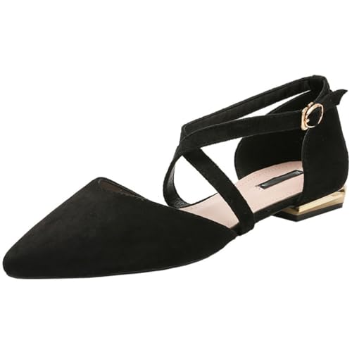 ticticlily Damen Pumps Bequeme Ballerinas Mode Flache Schuhe mit Knöchelwickel und Elastischen Kreuzträgern A Schwarz 42 EU ticticlily Damen Pumps Bequeme Ballerinas Mode Flache Schuhe mit Knöchelwickel und Elastischen Kreuzträgern A Schwarz 42 EU von ticticlily
