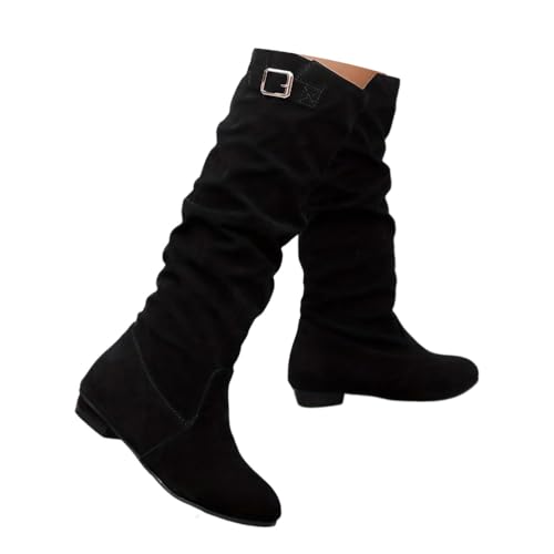 ticticlily Damen Schlupfstiefel Bikerstiefel Warm Gefüttert I Schwarz 44 EU ticticlily Damen Schlupfstiefel Bikerstiefel Warm Gefüttert I Schwarz 44 EU von ticticlily