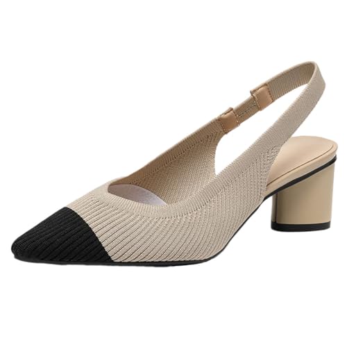 ticticlily Damen Slingback Pumps Geschlossene Spitz Zehen Kleid Pumps Schuhe Blockabsatz Lässige Klobige Absätze Büroschuhe A2 Aprikose 38 EU ticticlily Damen Slingback Pumps Geschlossene Spitz Zehen Kleid Pumps Schuhe Blockabsatz Lässige Klobige Absätze Büroschuhe A2 Aprikose 38 EU von ticticlily