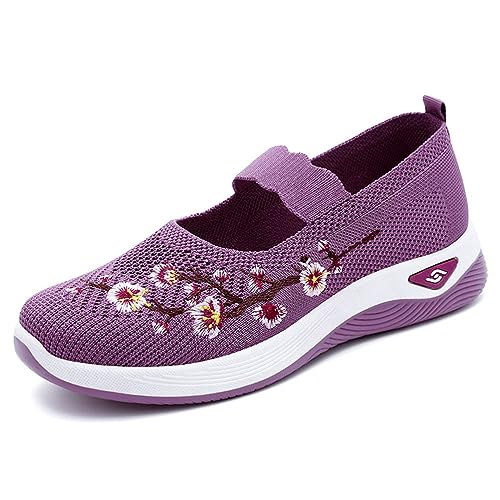 ticticlily Damen Slip On Sneaker Atmungsaktiv zum Hineinschlüpfen Wandersneaker Lässige Orthopädische Leichte Schuhe B Violett 39 ticticlily Damen Slip On Sneaker Atmungsaktiv zum Hineinschlüpfen Wandersneaker Lässige Orthopädische Leichte Schuhe B Violett 39 von ticticlily