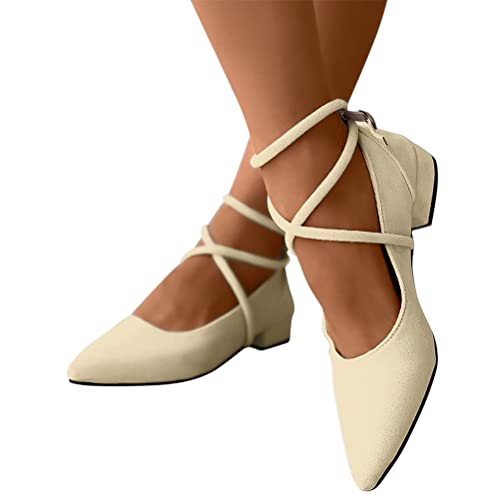 ticticlily Damen Weich Faux Wildleder Flach Spitze Pumps Schick Kreuz Schnüren Ballerinas Schuhe B Aprikose 39 EU ticticlily Damen Weich Faux Wildleder Flach Spitze Pumps Schick Kreuz Schnüren Ballerinas Schuhe B Aprikose 39 EU von ticticlily