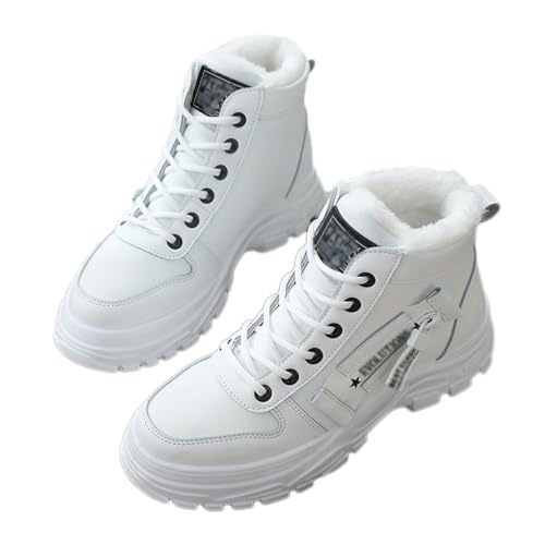 ticticlily Schnürstiefel Damen Winterstiefel Warm Gefütterte Winterschuhe rutschfeste Stiefeletten Kurzschaft Stiefel Winter Outdoor Boot Schneestiefel C Weiß 35 EU ticticlily Schnürstiefel Damen Winterstiefel Warm Gefütterte Winterschuhe rutschfeste Stiefeletten Kurzschaft Stiefel Winter Outdoor Boot Schneestiefel C Weiß 35 EU von ticticlily