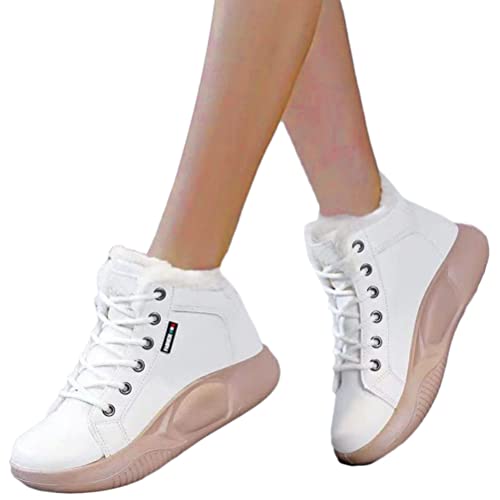 ticticlily Damen Winterschuhe Warm Gefüttert Winterstiefel Trekking Wanderschuhe High Top Lace Up Sneakers Freizeit Ankle Boots A Beige 37 EU ticticlily Damen Winterschuhe Warm Gefüttert Winterstiefel Trekking Wanderschuhe High Top Lace Up Sneakers Freizeit Ankle Boots A Beige 37 EU von ticticlily