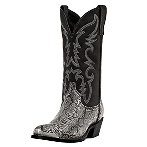 ticticlily Herren Western Cowboystiefel Vintage Motorradstiefel Winter Männer Leder Kurzschaft Stiefel Unisex Erwachsene Reiterstiefel Arbeitsstiefel A Silber 48 EU ticticlily Herren Western Cowboystiefel Vintage Motorradstiefel Winter Männer Leder Kurzschaft Stiefel Unisex Erwachsene Reiterstiefel Arbeitsstiefel A Silber 48 EU von ticticlily