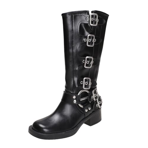 ticticlily Kniehohe Damen-Stiefel mit Extra Breitem Waden-Ziehverschluss G Schwarz 36 EU ticticlily Kniehohe Damen-Stiefel mit Extra Breitem Waden-Ziehverschluss G Schwarz 36 EU von ticticlily