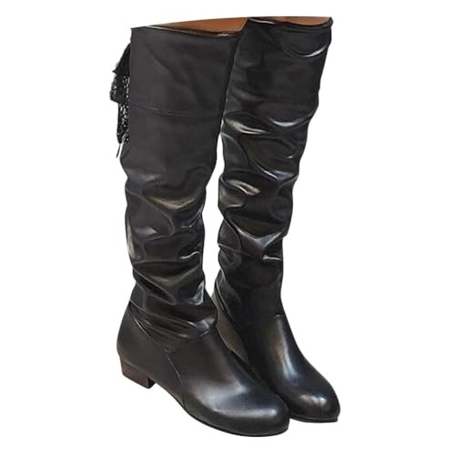 ticticlily Langschaft Stiefel Damen Slip-On Boots Blockabsatz Winter Herbst Stiefel Westernstiefel Halbhohe Stiefel H Schwarz 40 EU ticticlily Langschaft Stiefel Damen Slip-On Boots Blockabsatz Winter Herbst Stiefel Westernstiefel Halbhohe Stiefel H Schwarz 40 EU von ticticlily