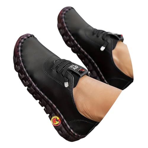ticticlily Loafers Damen Mokassins Komfort Leder Flache Schnürschuhe Bootsschuhe Bequem rutschfest Flache Fahren Halbschuhe Casual Slippers A Schwarz 39 EU ticticlily Loafers Damen Mokassins Komfort Leder Flache Schnürschuhe Bootsschuhe Bequem rutschfest Flache Fahren Halbschuhe Casual Slippers A Schwarz 39 EU von ticticlily