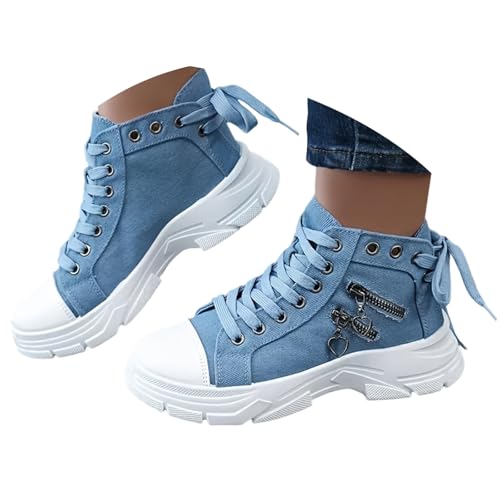 ticticlily Sommer Damen Herren Stiefel High Top Sneaker Sportschuhe High Top Turnschuh A Blau 37 EU ticticlily Sommer Damen Herren Stiefel High Top Sneaker Sportschuhe High Top Turnschuh A Blau 37 EU von ticticlily